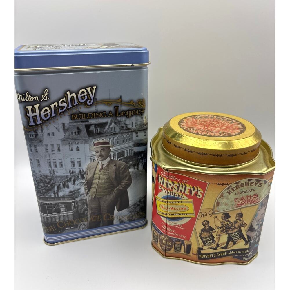 Hershey's Chocolate collector's Tins from Editions #2 and #3 1990s Set of Two